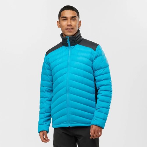 Pánské Zateplené Bundy Salomon Essential Xwarm Down Tyrkysové | CZ 89PROGQ